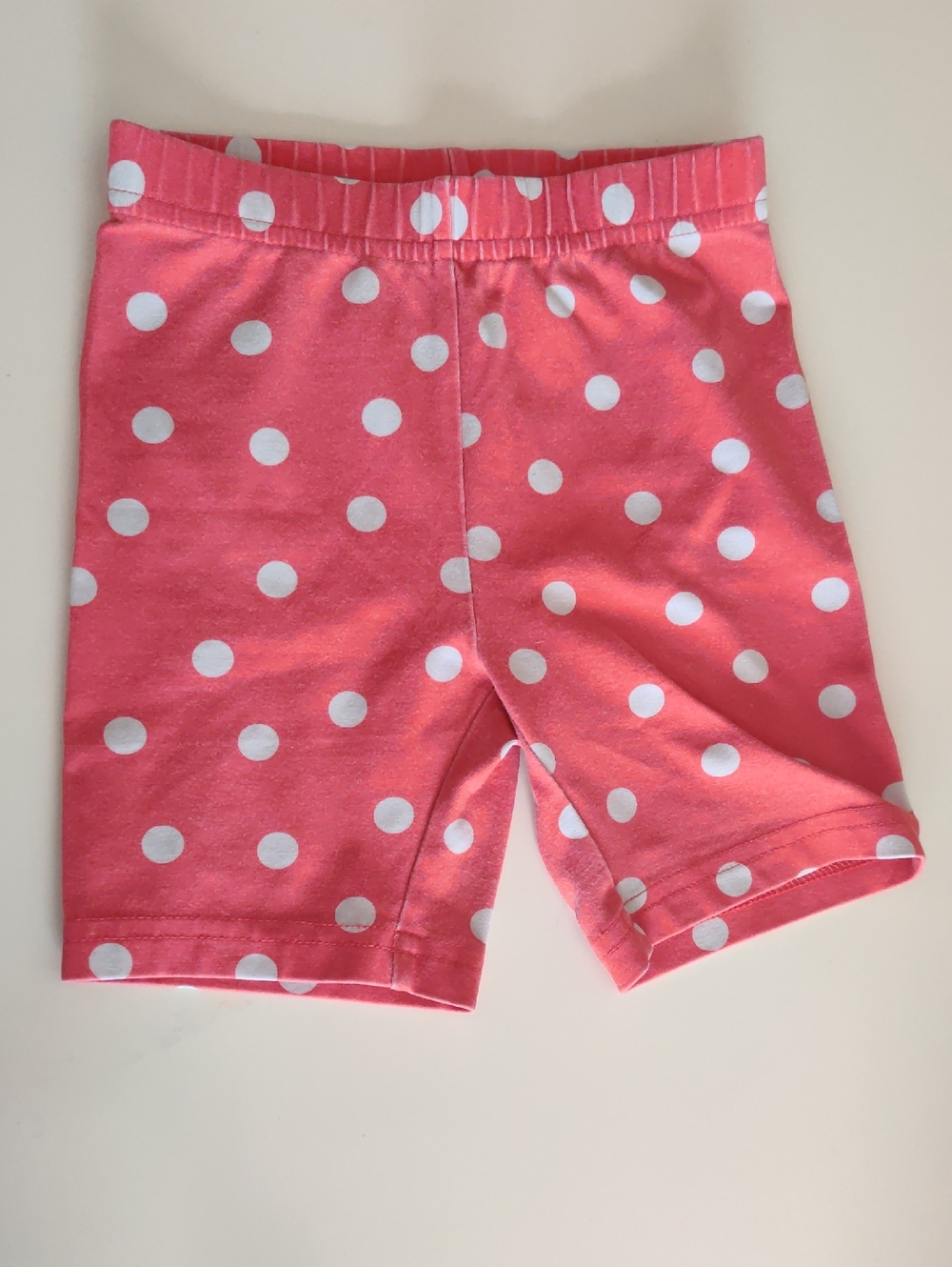Hanna Andersson Coral Pink Polka Dot Bike Shorts